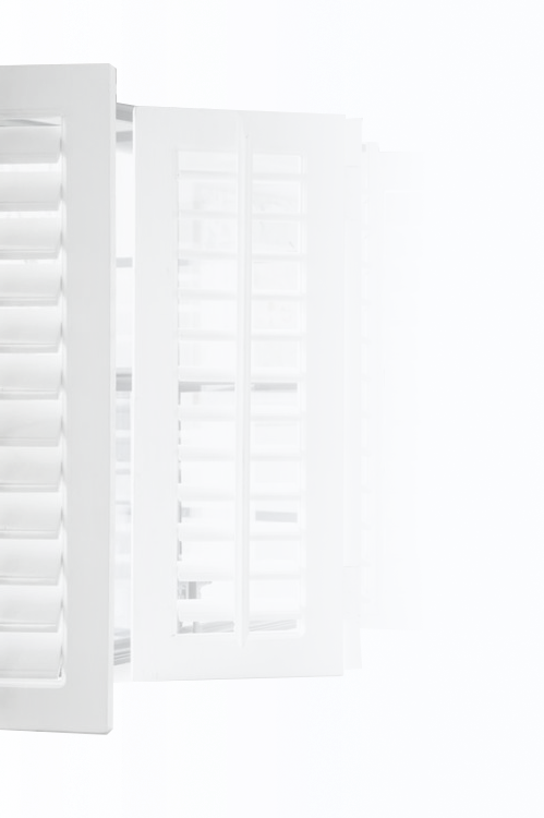 white shutter of the right